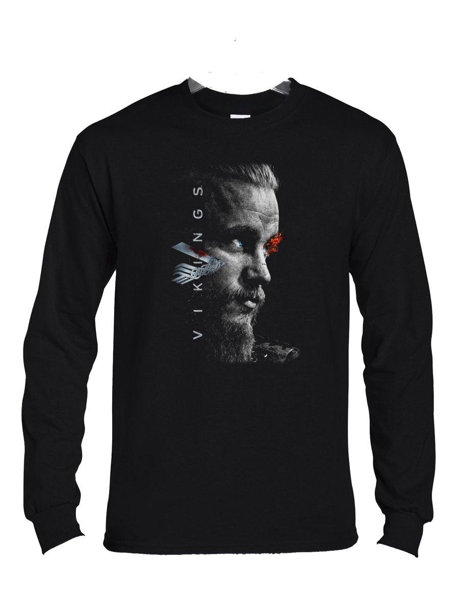 VIKINGOS RAGNAR FACE POSTER POLERA MANGA LARGA-1