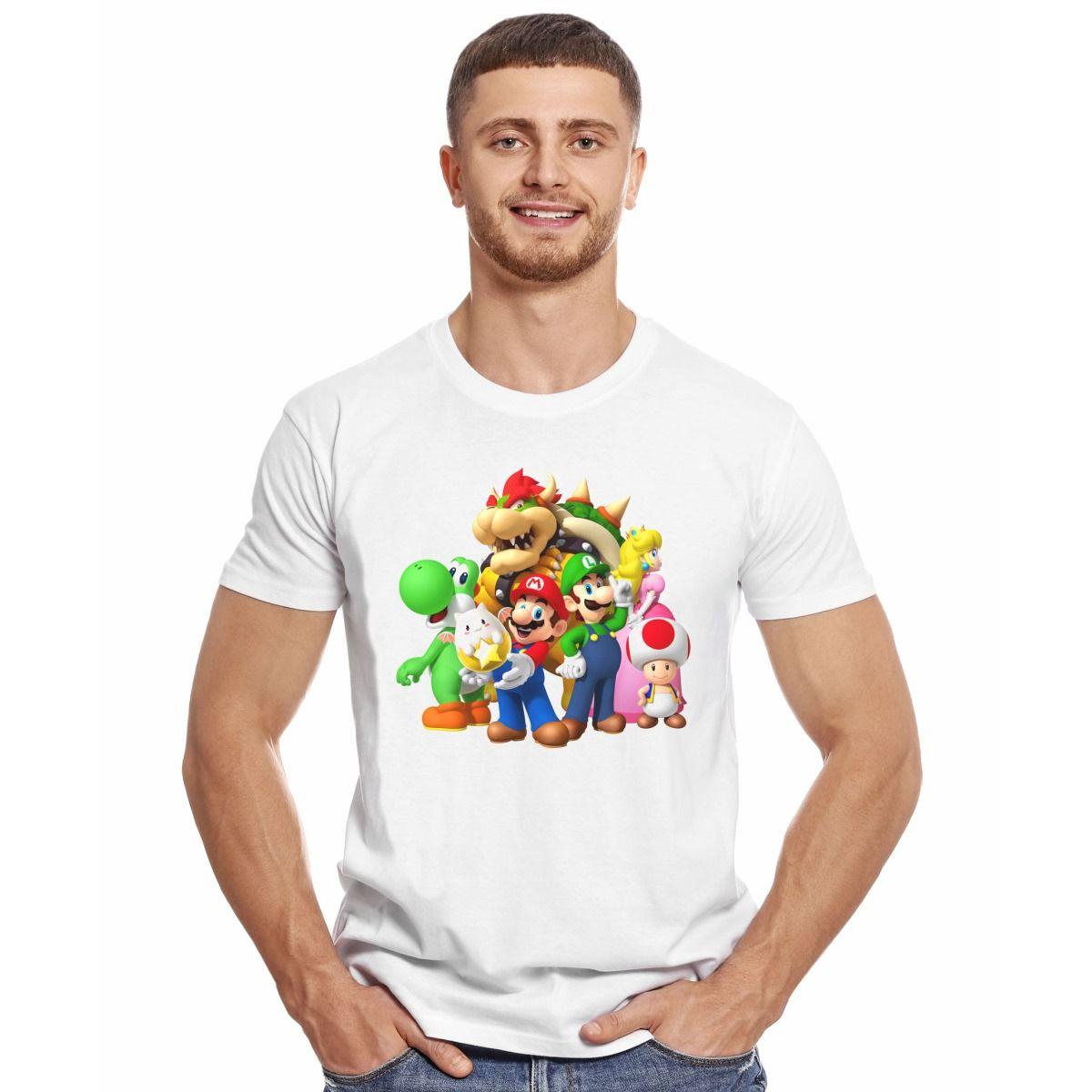 SUPER MARIO PERSONAJES POLERA MANGA CORTA HOMBRE-2