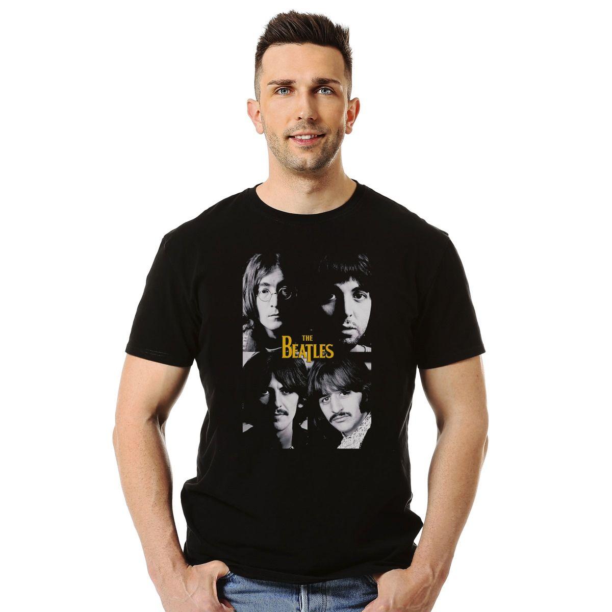 THE BEATLES LENNON MCCARTNEY HARRISON STARR POLERA MANGA CORTA HOMBRE-2