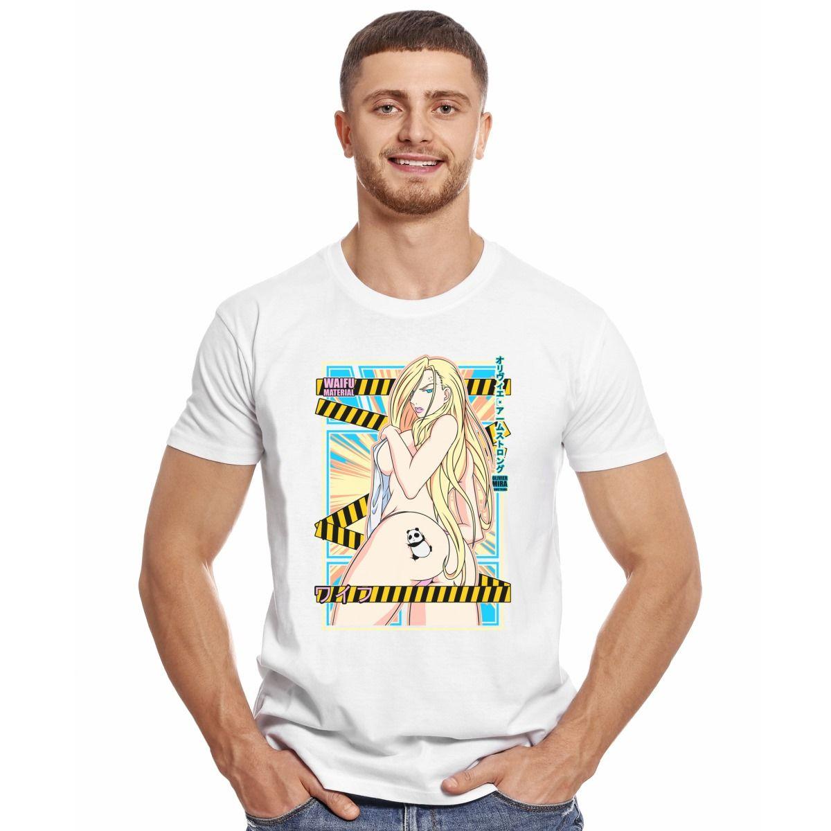 WAIFU MATERIAL HENTAI PANDA POLERA MANGA CORTA HOMBRE-2