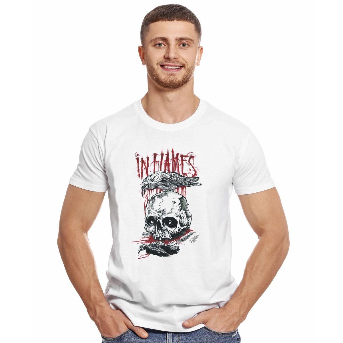 IN FLAMES SKULL CROW POLERA MANGA CORTA HOMBRE-2
