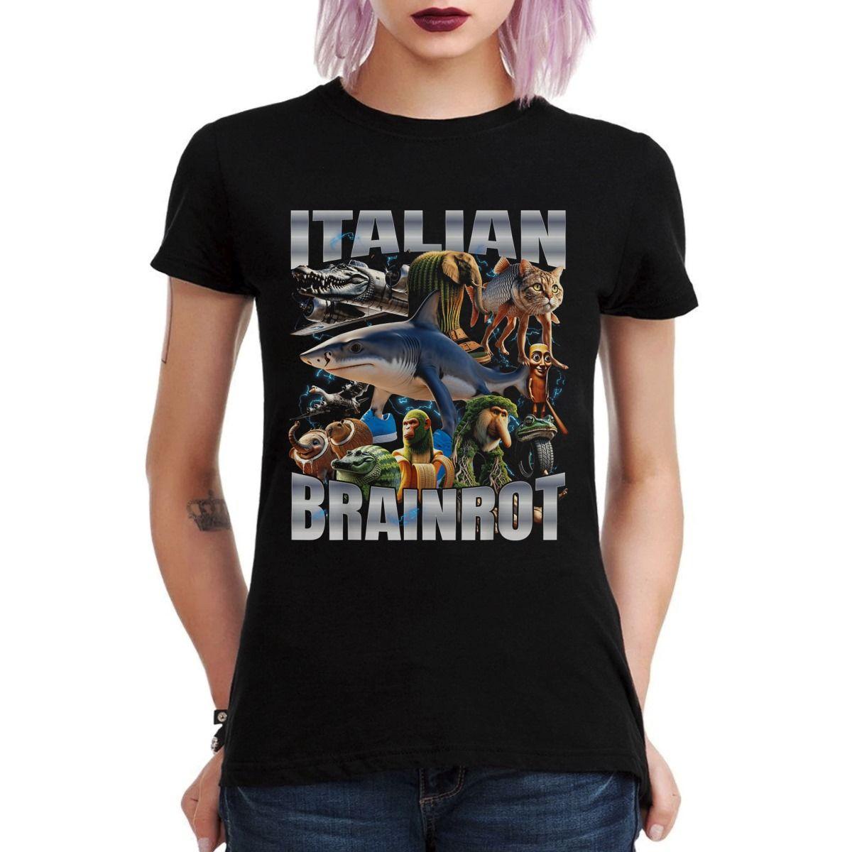 ITALIAN BRAINROT PERSONAJES POPULARES MEME POLERA MUJER-2