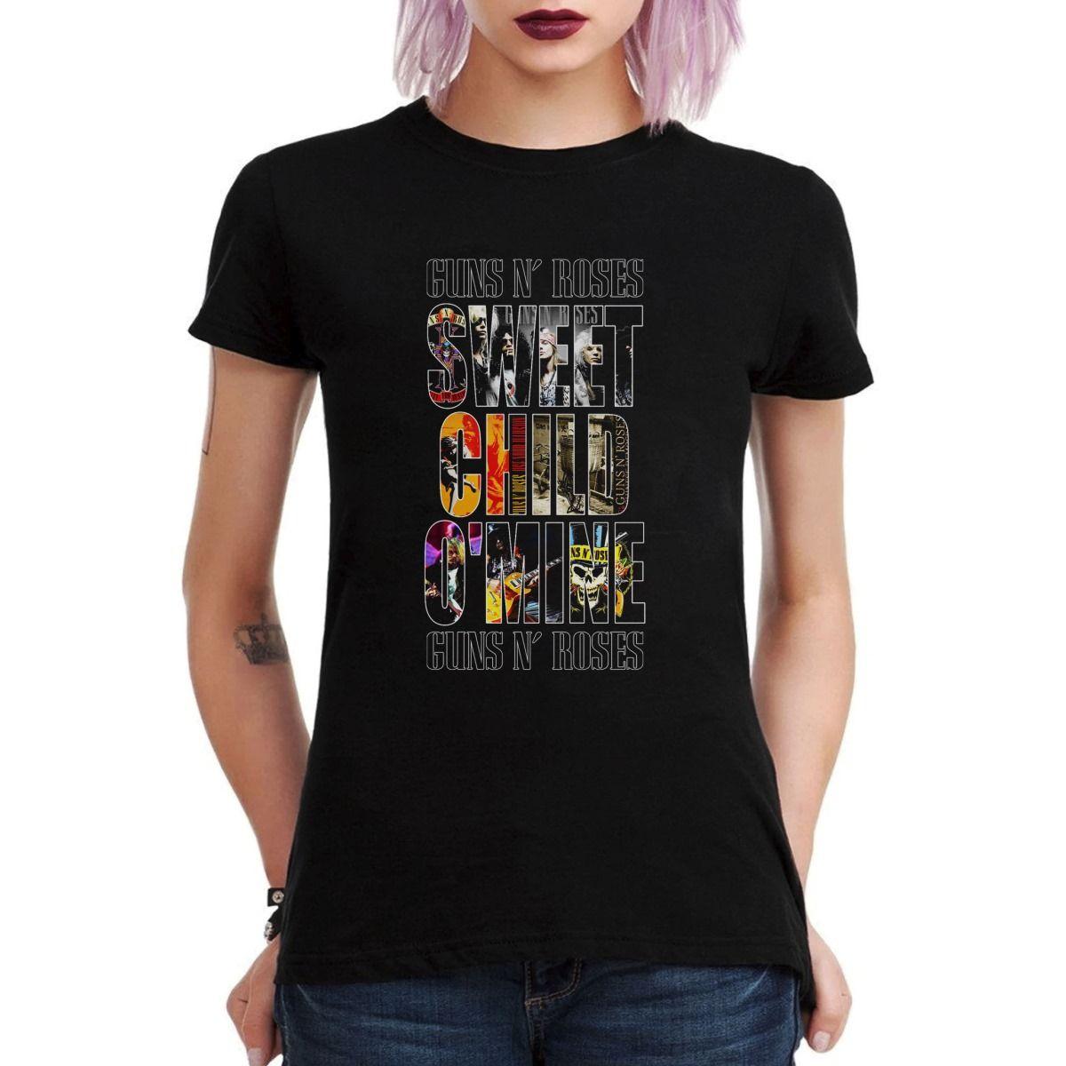 GUNS N ROSES SWEET CHILD O MINE POLERA MUJER-2