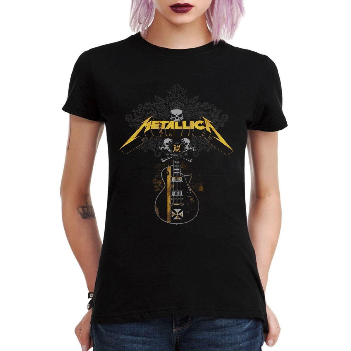 METALLICA GUITAR 2 POLERA MUJER-2
