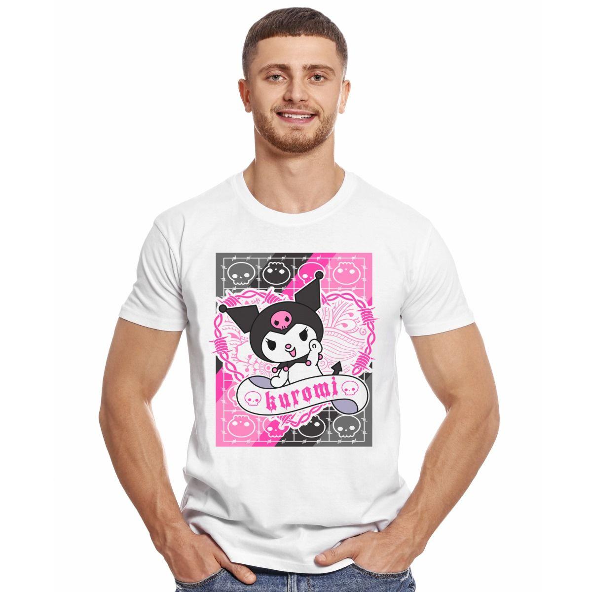 KUROMI PERSONAJE SALUDANDO POLERA MANGA CORTA HOMBRE-2