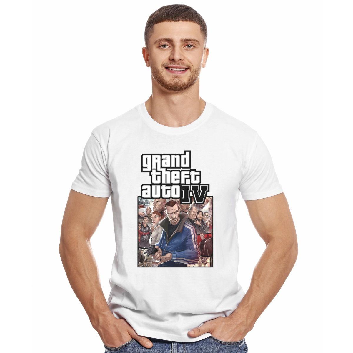 GTA GRAND THEFT AUTO 4 COMIC POLERA MANGA CORTA HOMBRE-2