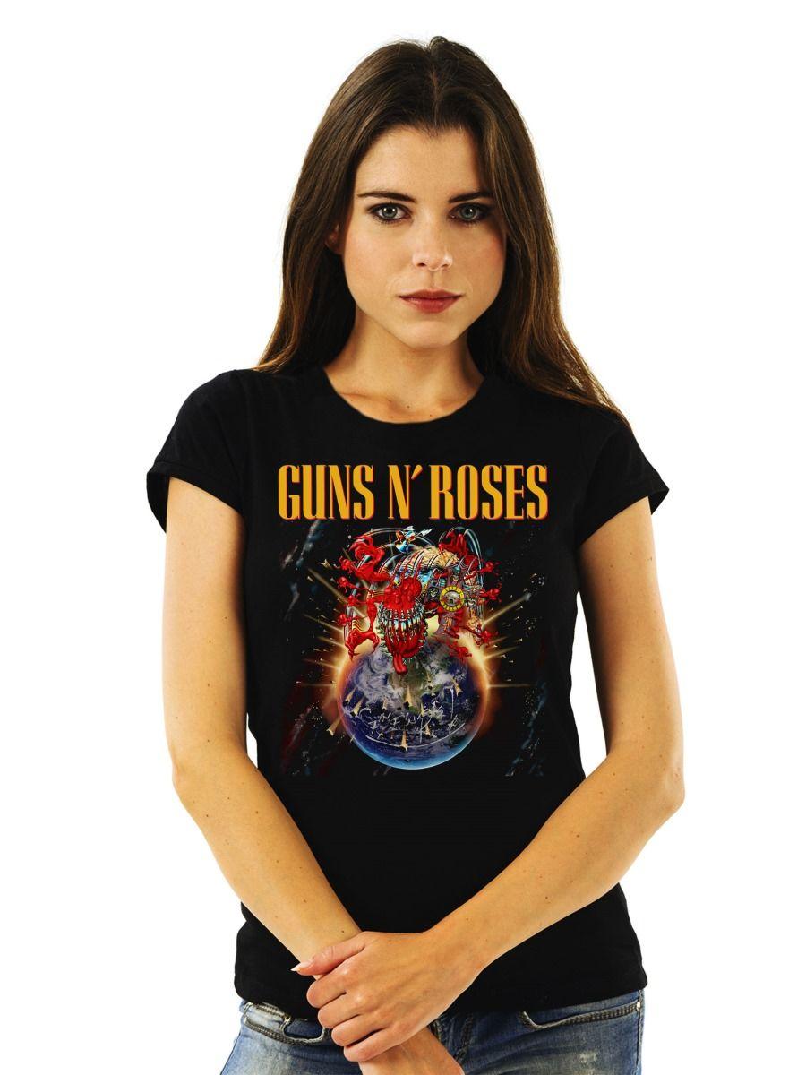 GUNS N ROSES TOUR 2025 CHILE ESTADIO NACIONAL POLERA MUJER-0