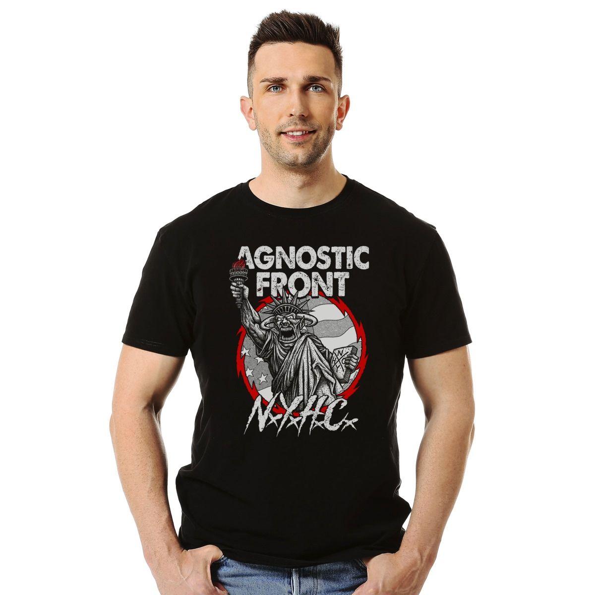 AGNOSTIC FRONT NYHC NEW YORK HARDCORE POLERA MANGA CORTA HOMBRE-2