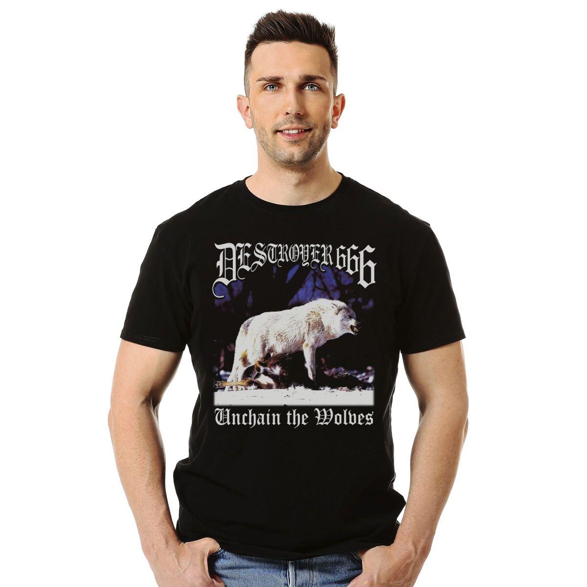 DESTROYER 666 UNCHAIN THE WOLVES POLERA MANGA CORTA HOMBRE-2