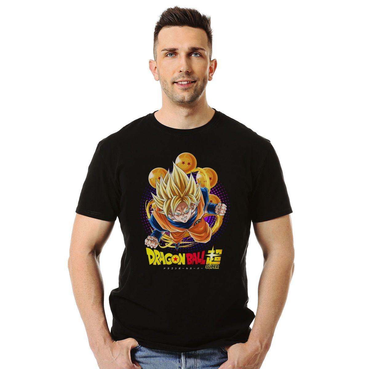 DRAGON BALL SUPER GOKU SAIYAJIN 2 ESFERAS POLERA MANGA CORTA HOMBRE-2
