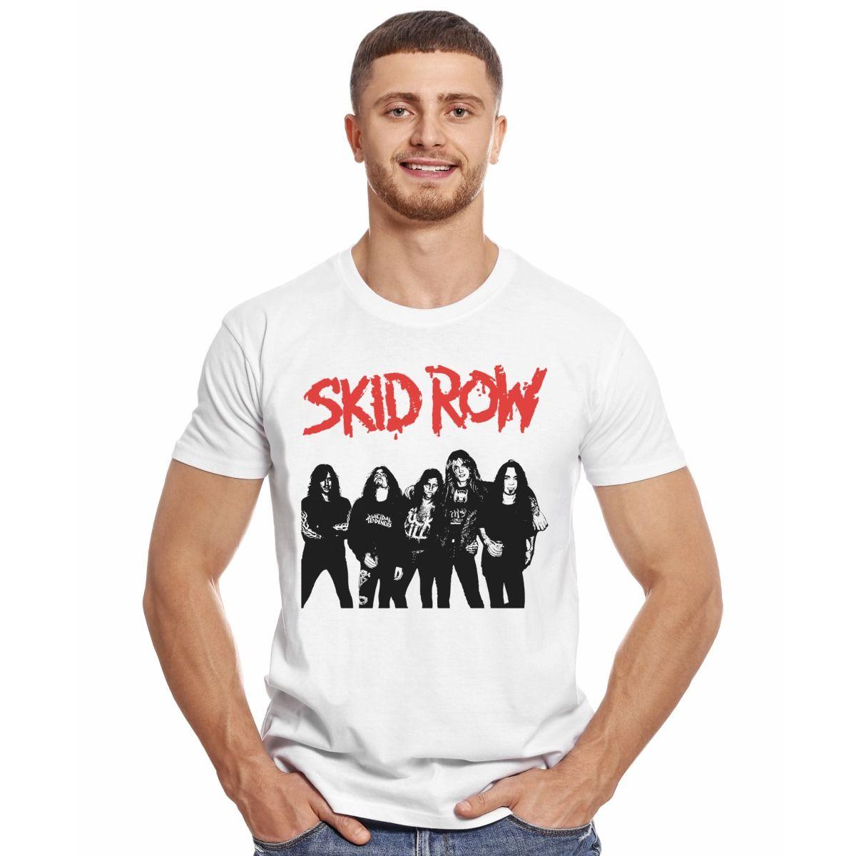 SKID ROW BAND PHOTO POLERA MANGA CORTA HOMBRE-2