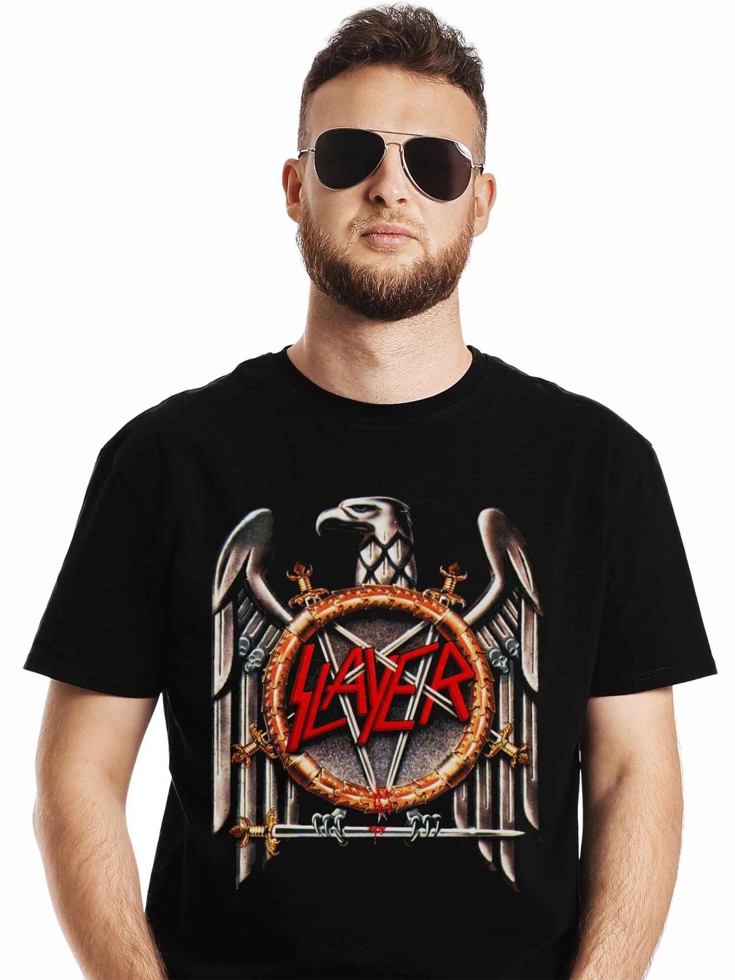 Polera Slayer Aguila Gris-0