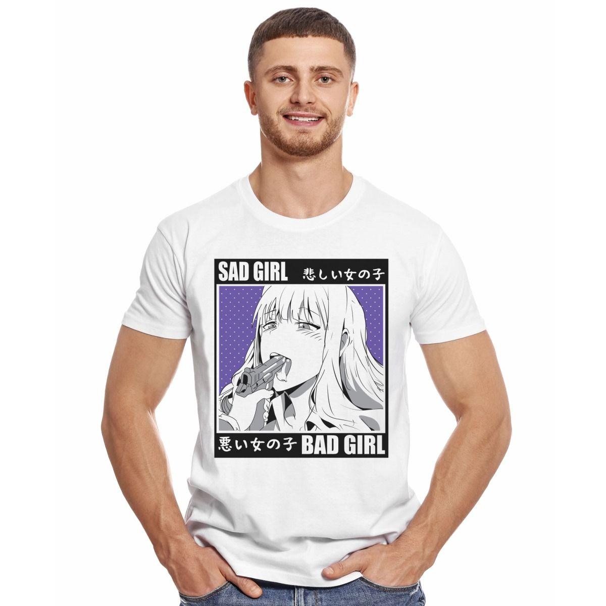 HENTAI SAD GIRL BAD GIRL POLERA MANGA CORTA HOMBRE-2