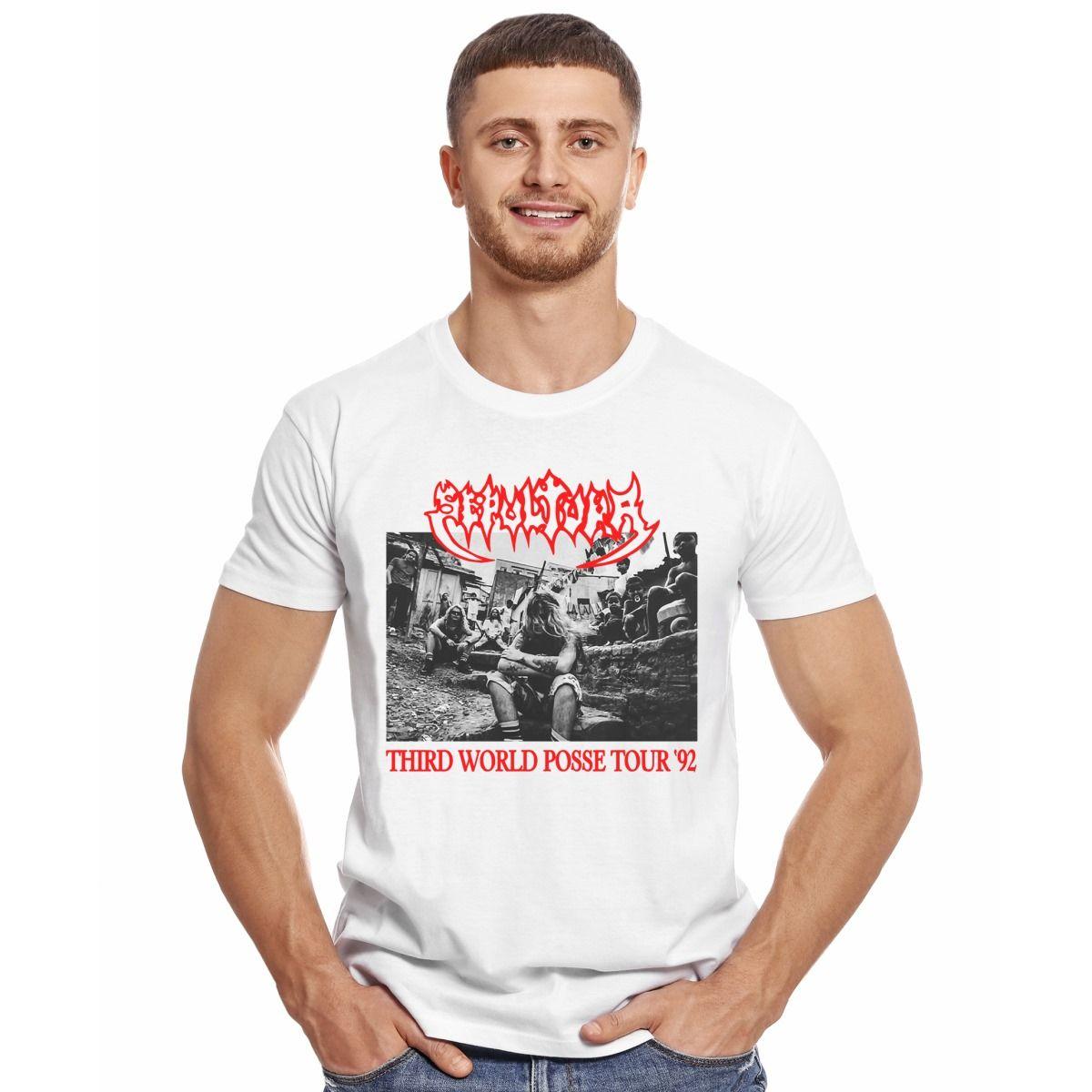 SEPULTURA THIRD WORLD POSSE TOUR 92 POLERA MANGA CORTA HOMBRE-2
