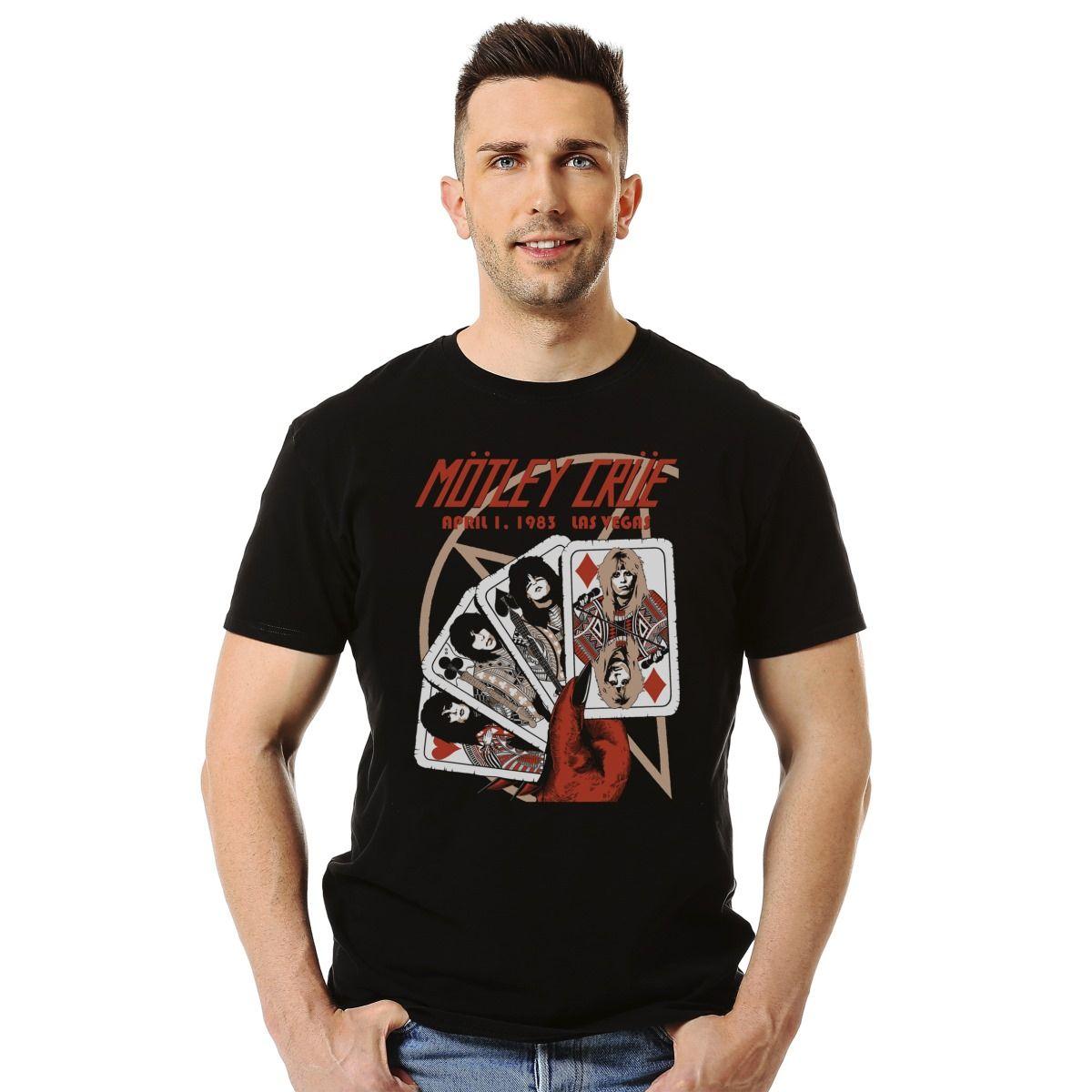 MOTLEY CRUE LIVE IN LAS VEGAS 83 POLERA MANGA CORTA HOMBRE-2