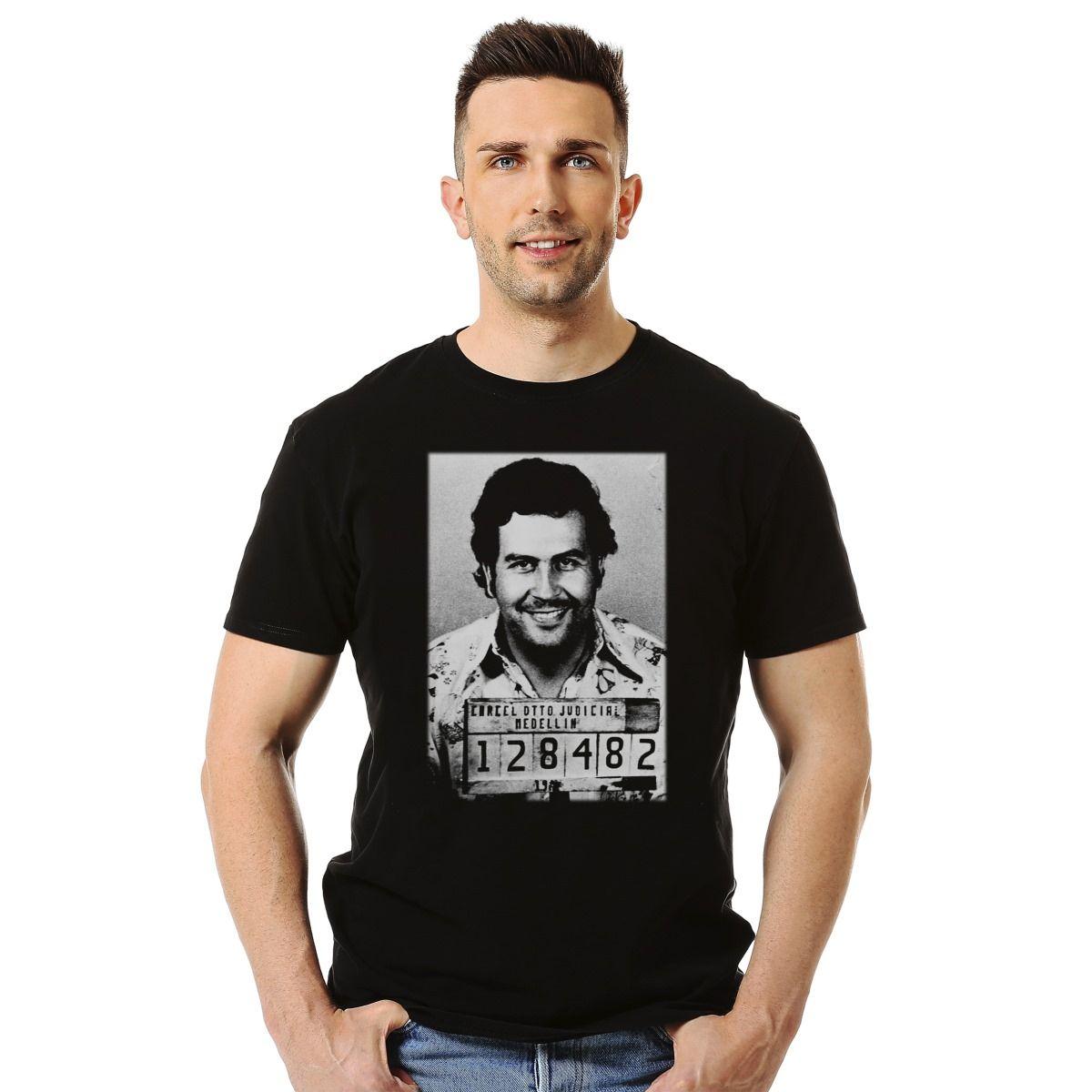 PABLO ESCOBAR FOTO DE LA POLICIA POLERA MANGA CORTA HOMBRE-2