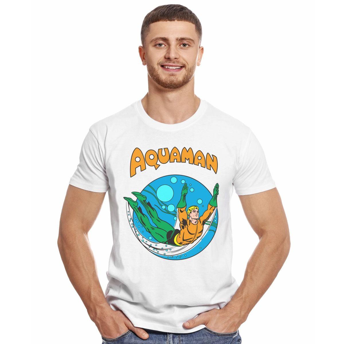 AQUAMAN LOGO REDONDO POLERA MANGA CORTA HOMBRE-2