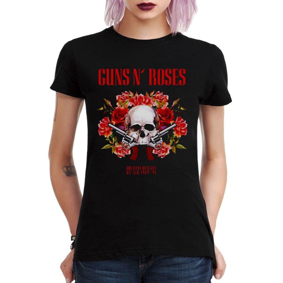 GUNS N ROSES GREATEST HITS LIVE POLERA MUJER-2