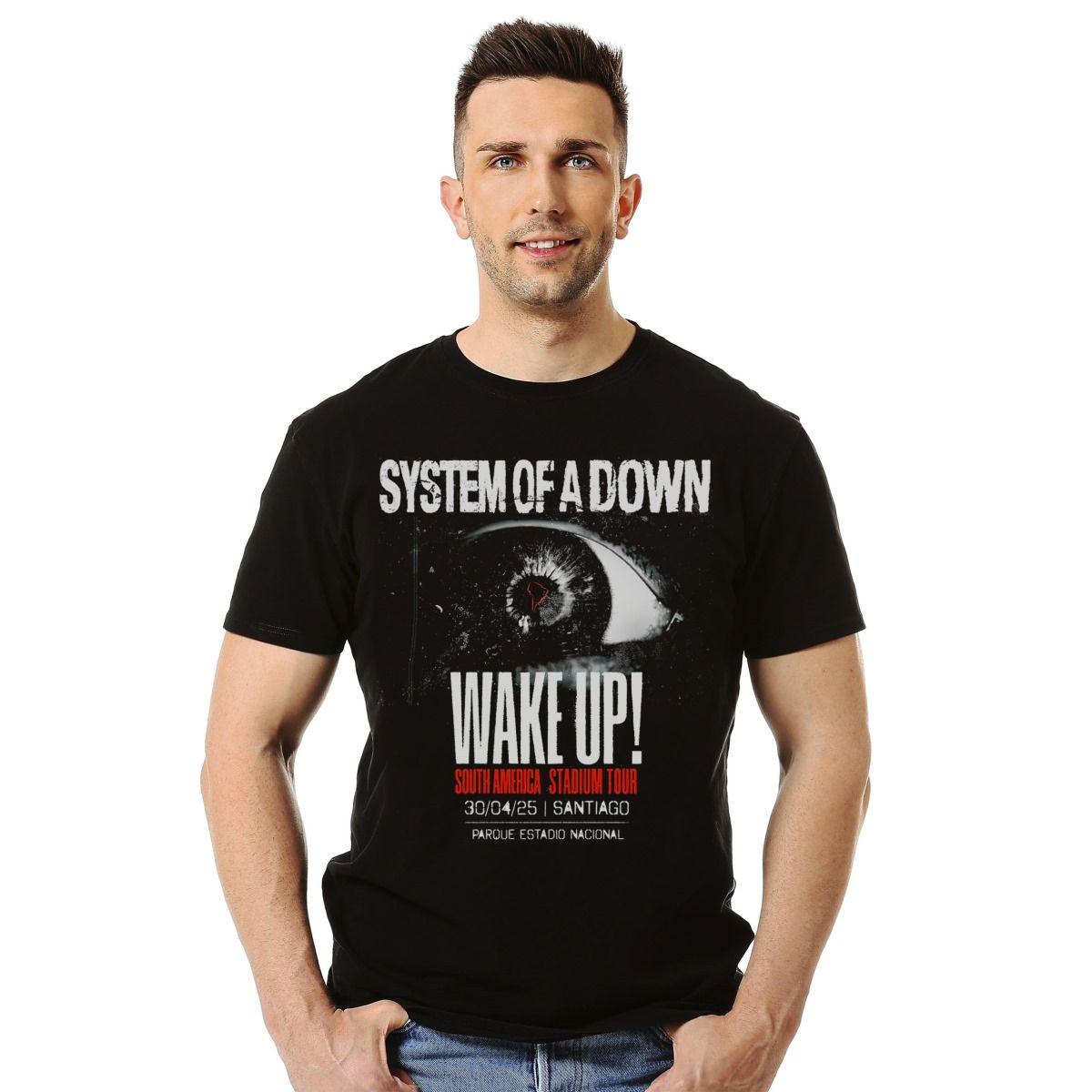 Polera System Of A Down En Chile Wake Up Tour 2 Rock-2
