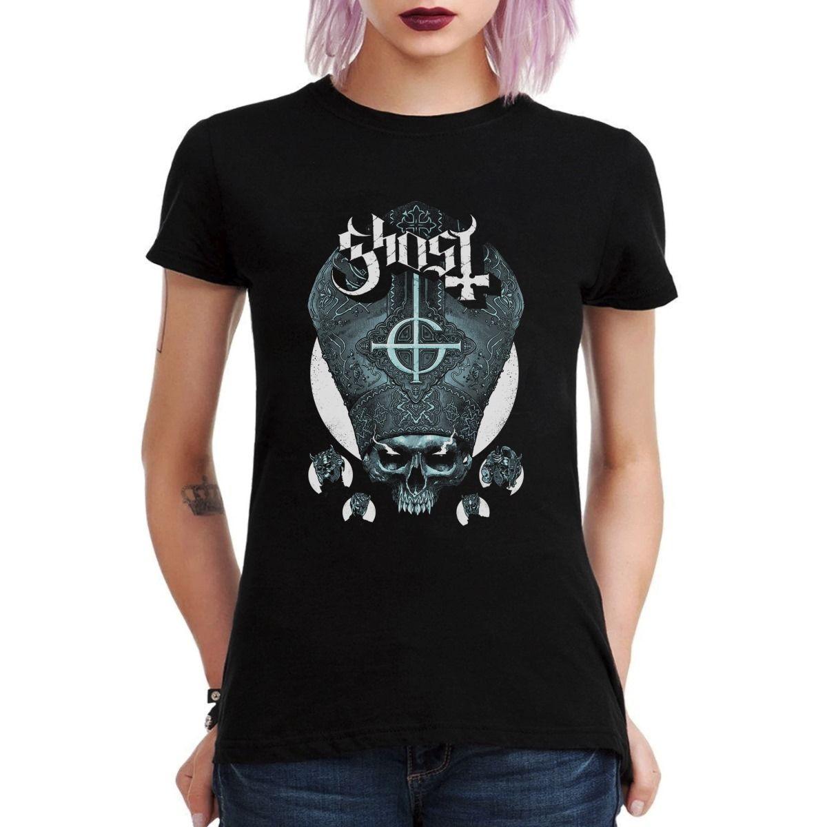 GHOST EMERITUS SKULL BAND POLERA MUJER-2