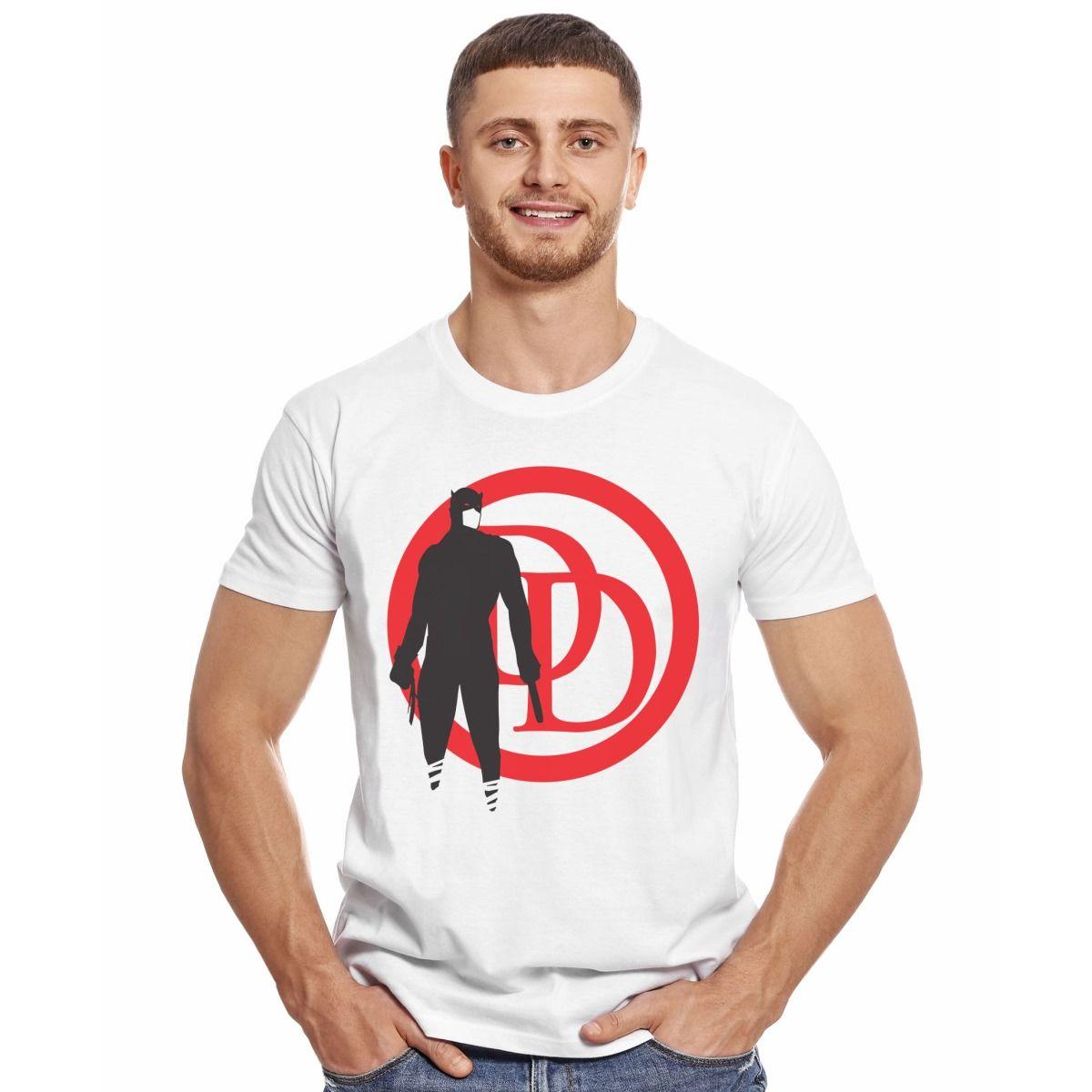 DAREDEVIL LOGO STENCIL POLERA MANGA CORTA HOMBRE-2