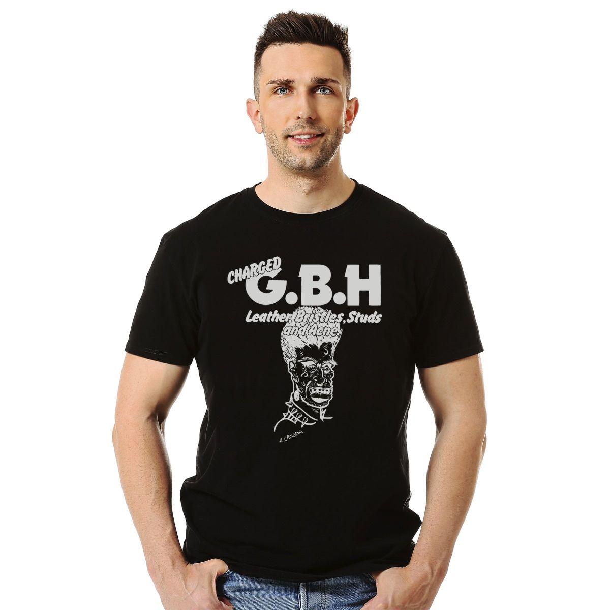 GBH LEATHER BRISTLES STUDS AND ACNE POLERA MANGA CORTA HOMBRE-2