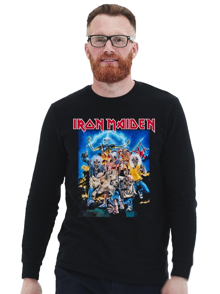 IRON MAIDEN EDDIES ATTACK POLERA MANGA LARGA-0