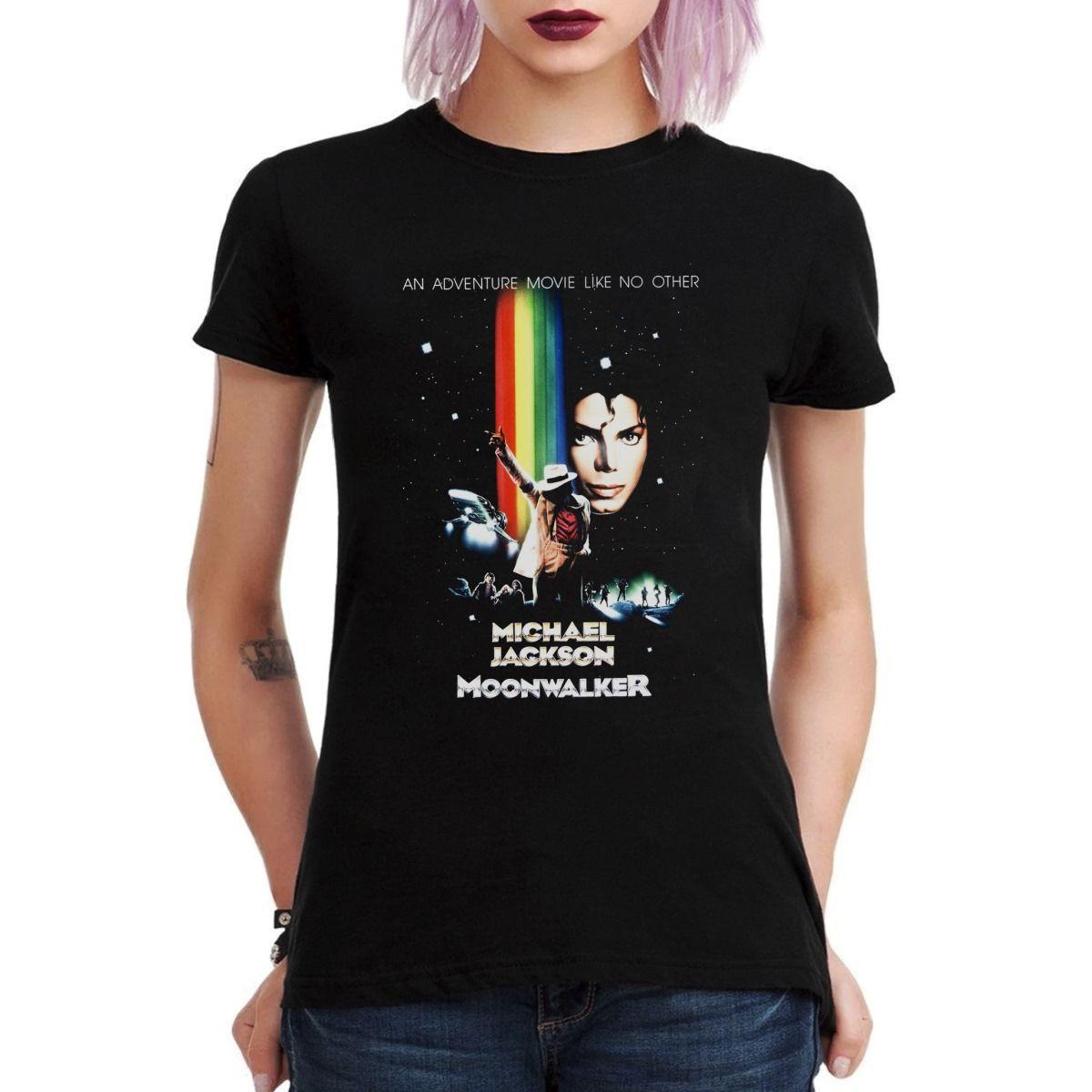 MICHAEL JACKSON MOONWALKER POSTER POLERA MUJER-2