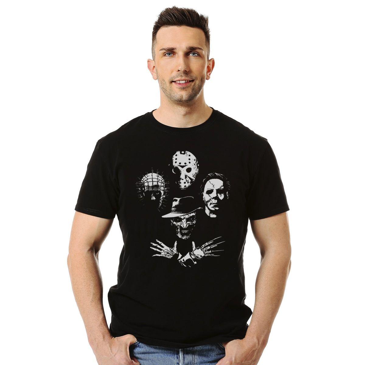 TERROR JASON PINHEAD MICHAEL FREDDY QUEEN PARODY POLERA MANGA CORTA HOMBRE-2