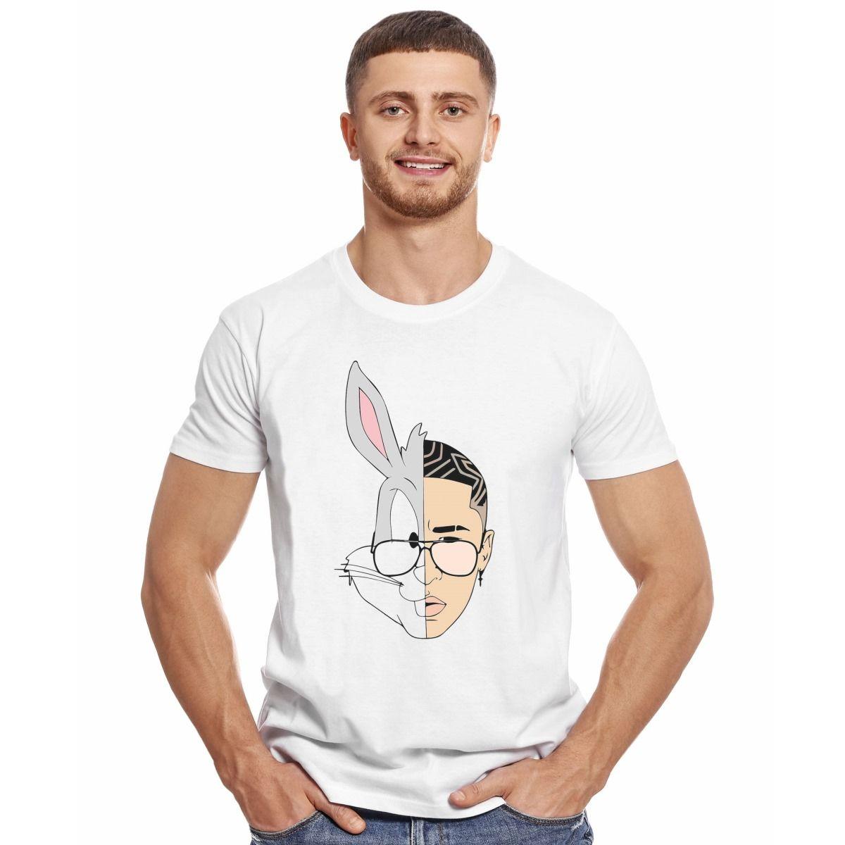 BAD BUNNY CONEJO DE LA SUERTE POLERA MANGA CORTA HOMBRE-2