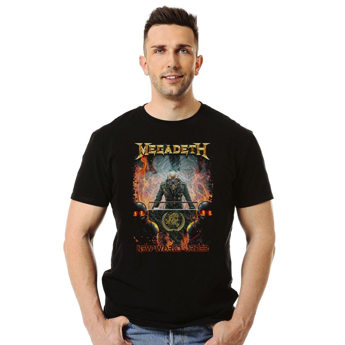 MEGADETH NEW WORLD ORDER POSTER POLERA MANGA CORTA HOMBRE-2