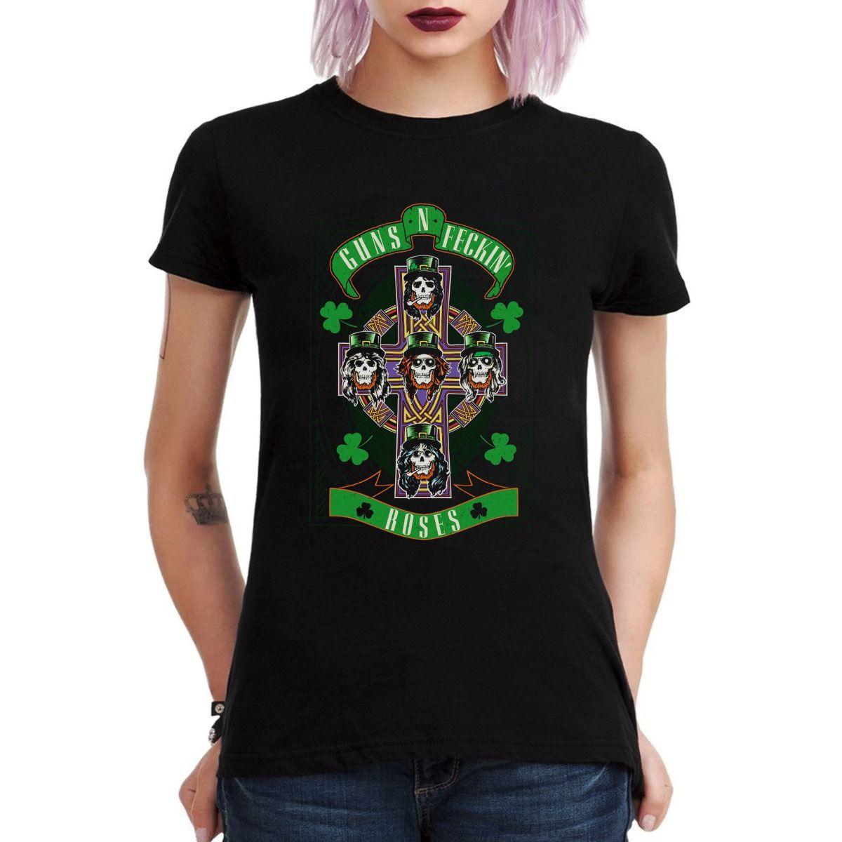 GUNS N ROSES GUNS AND FECKIN ROSES POLERA MUJER-2