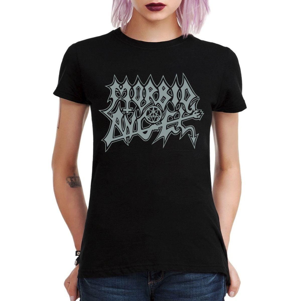 MORBID ANGEL LOGO GRIS POLERA MUJER-2