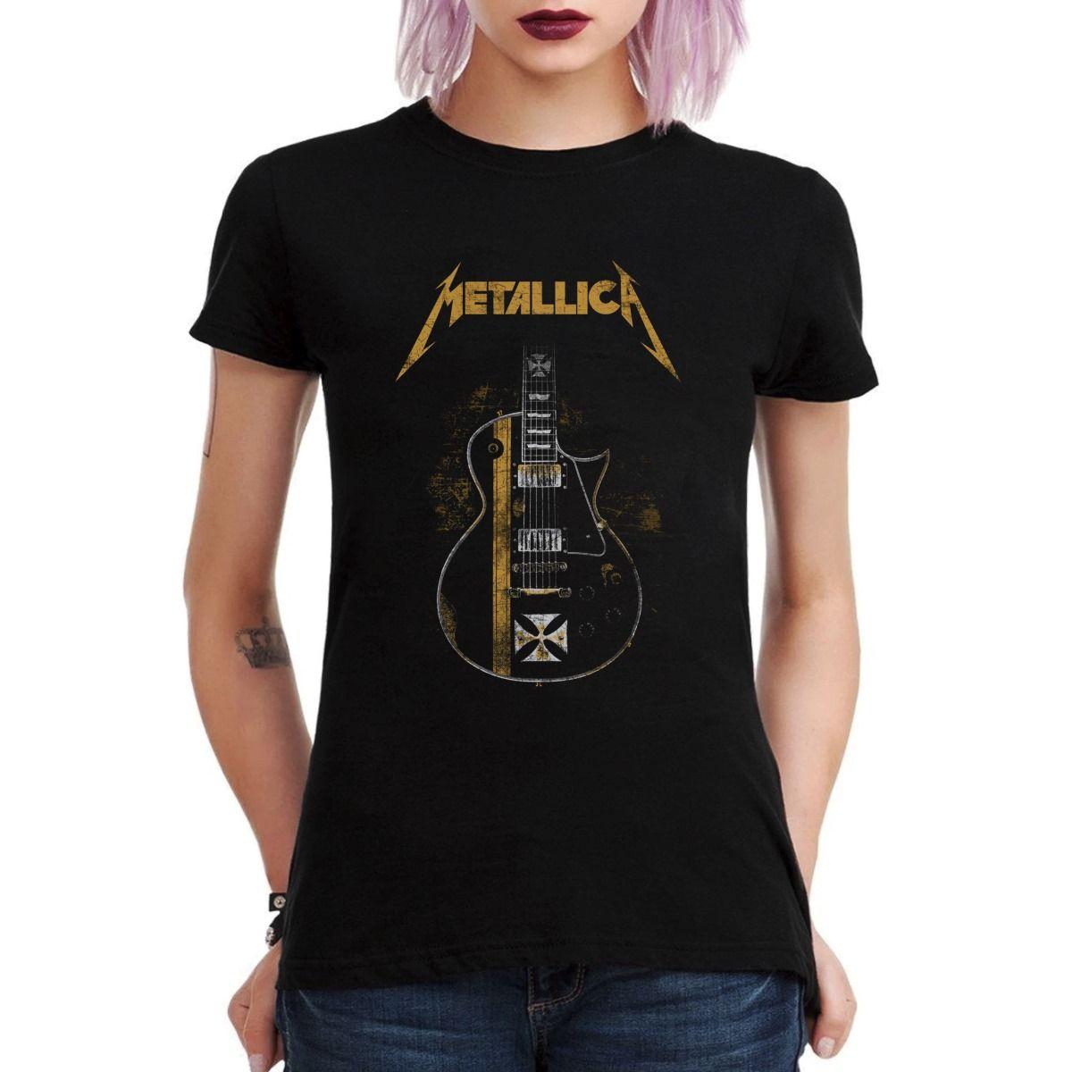 METALLICA GUITAR POLERA MUJER-2