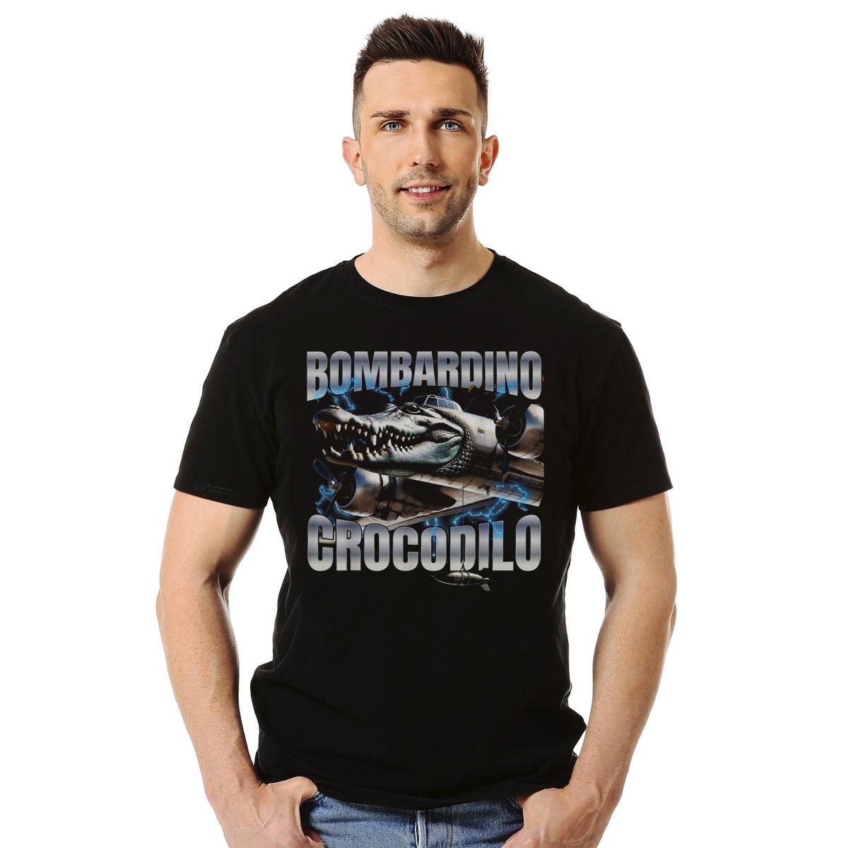 BOMBARDINO CROCODILO 2 BRAINROT ITALIANO POLERA MANGA CORTA HOMBRE-2