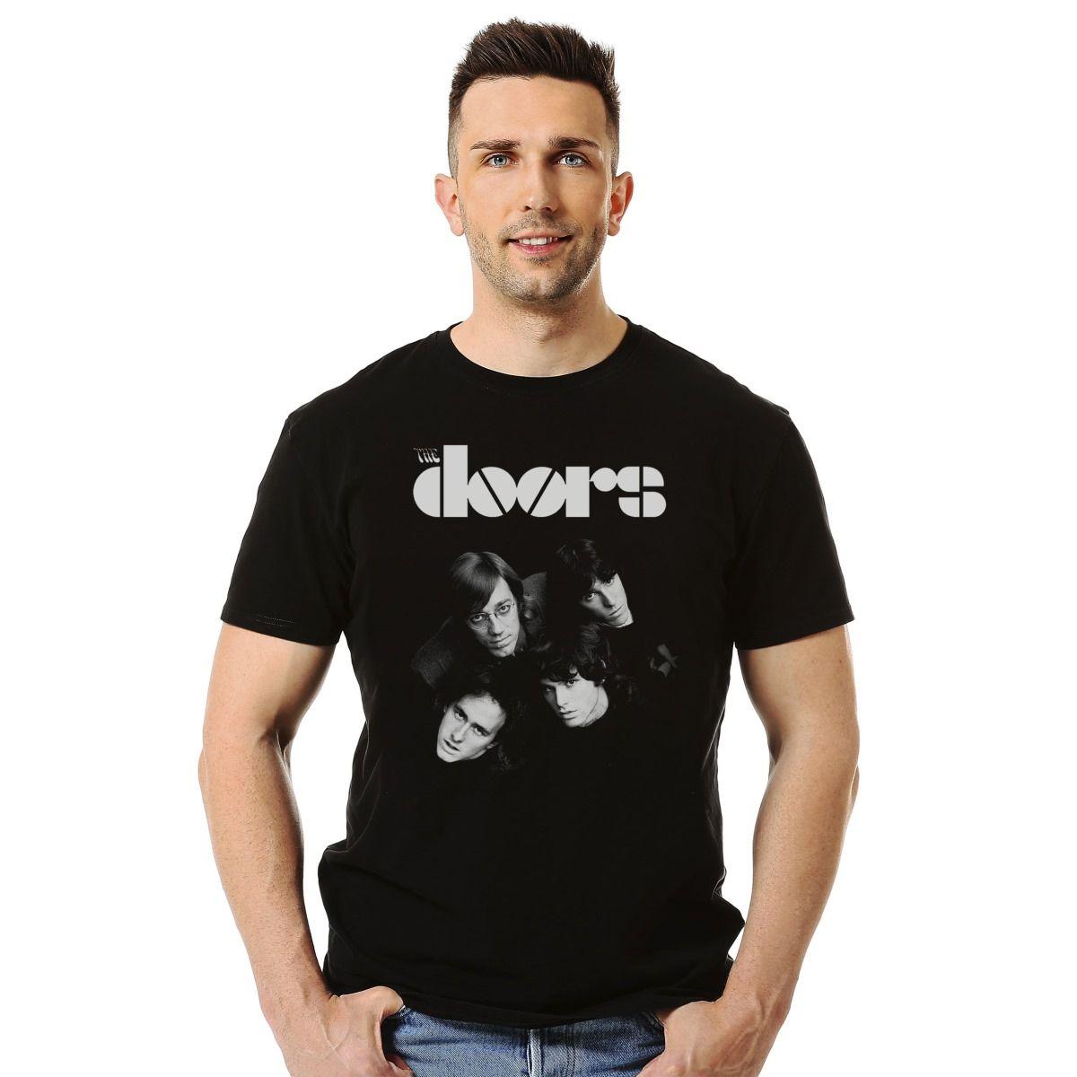 THE DOORS BAND PHOTO POLERA MANGA CORTA HOMBRE-2