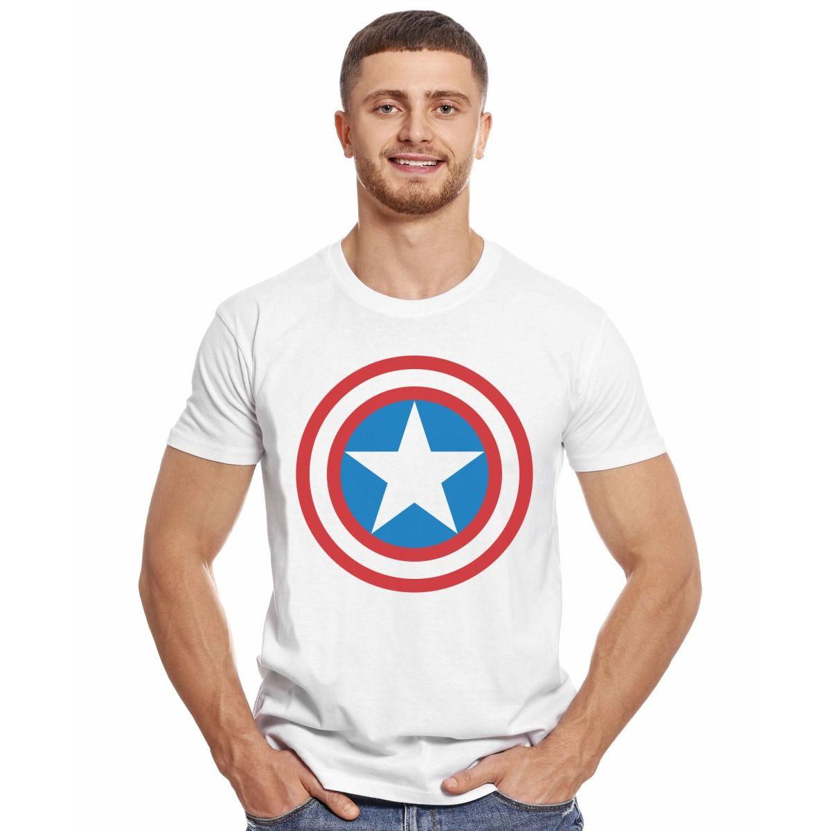 CAPITAN AMERICA LOGO ESTRELLA POLERA MANGA CORTA HOMBRE-2
