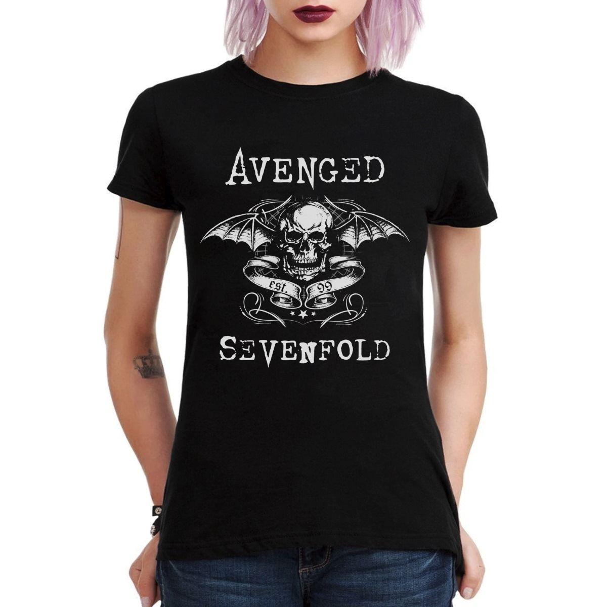 AVENGED SEVENFOLD SKULL POLERA MUJER-2