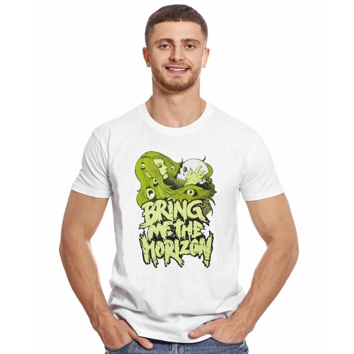 BRING ME THE HORIZON GIRL SKULL POLERA MANGA CORTA HOMBRE-2