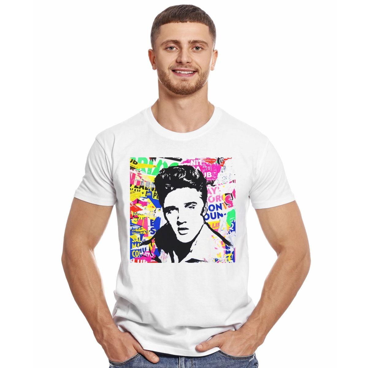 ELVIS FACE COLORS POLERA MANGA CORTA HOMBRE-2