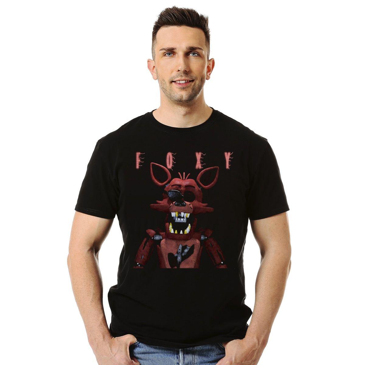 FNAF FIVE NIGHTS AT FREDDY'S FOXY POSTER POLERA MANGA CORTA HOMBRE-2