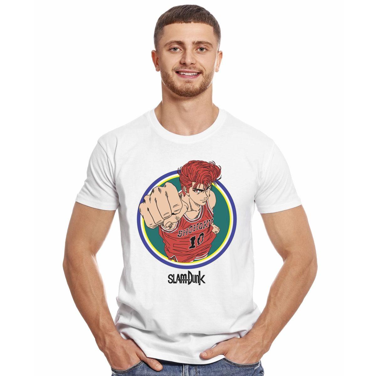 SLAM DUNK HANAMICHI SAKURAGI PUÑO POLERA MANGA CORTA HOMBRE-2