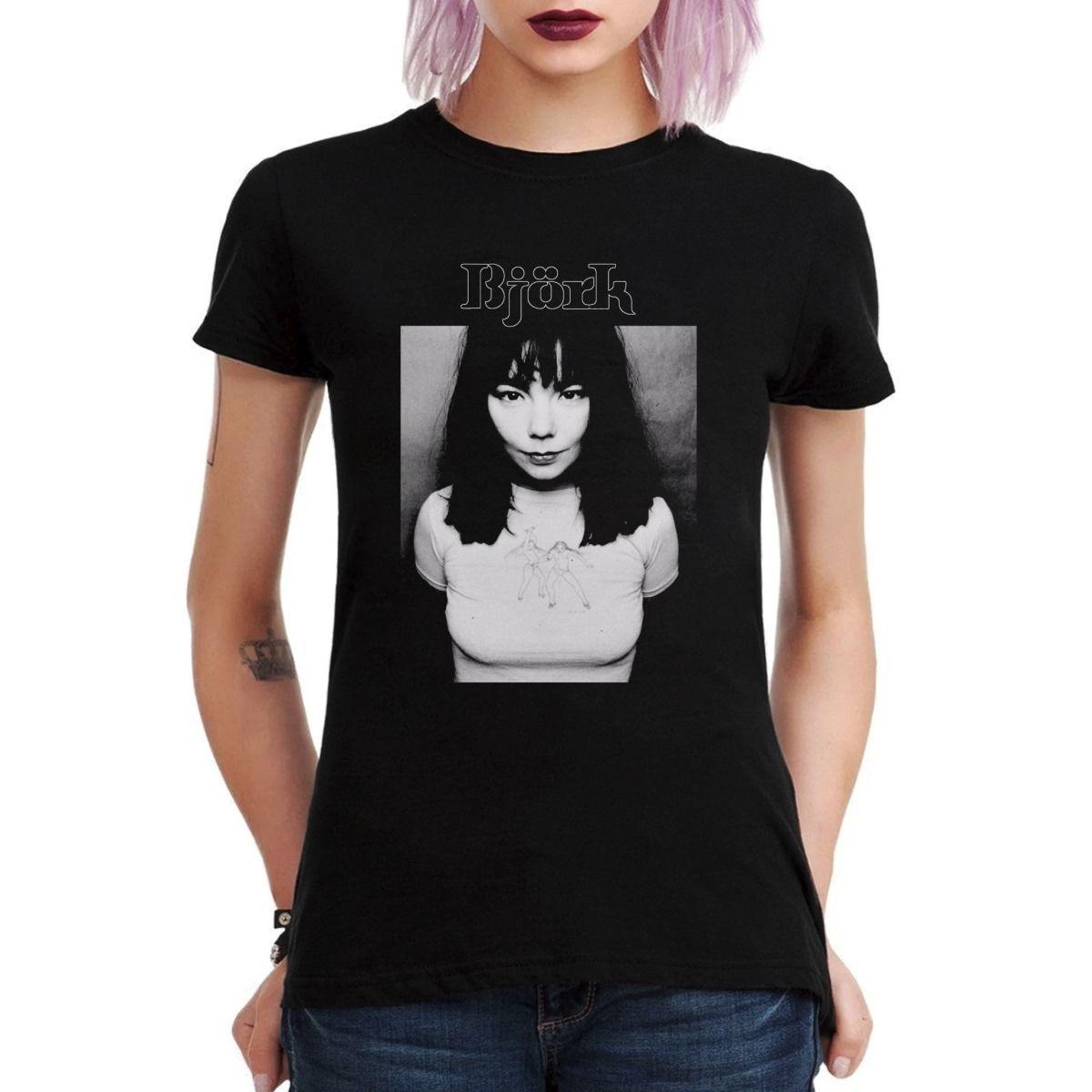 BJORK PHOTO AND LOGO 2 POLERA MUJER-2