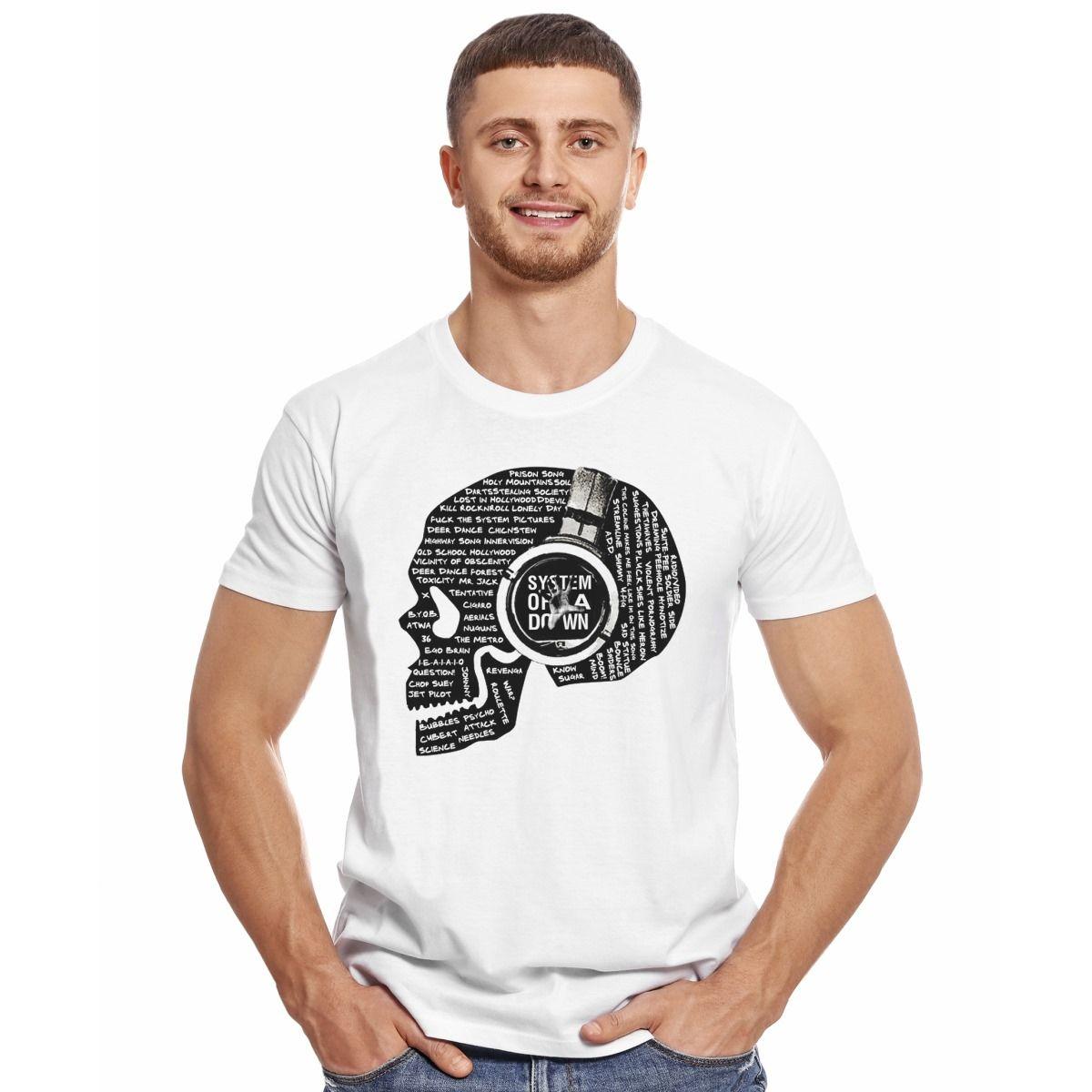 SYSTEM OF A DOWN SKULL POLERA MANGA CORTA HOMBRE-2