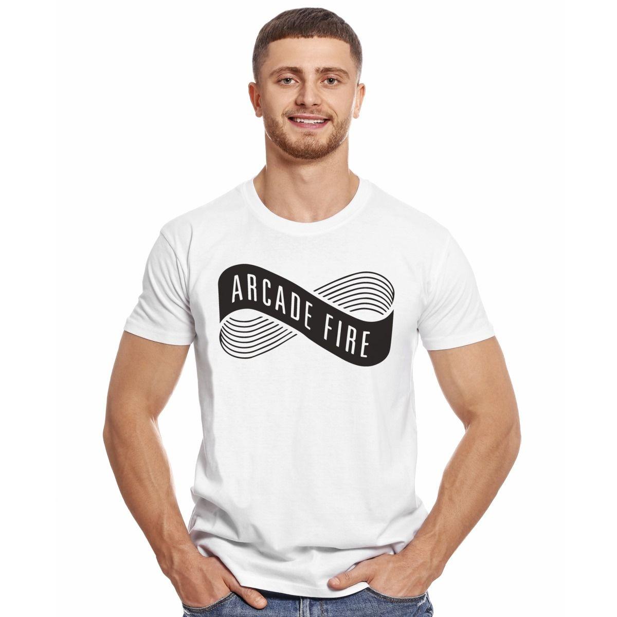 ARCADE FIRE LOGO POLERA MANGA CORTA HOMBRE-2