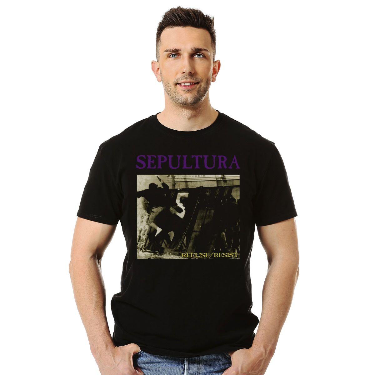 SEPULTURA REFUSE RESIST POLERA MANGA CORTA HOMBRE-2