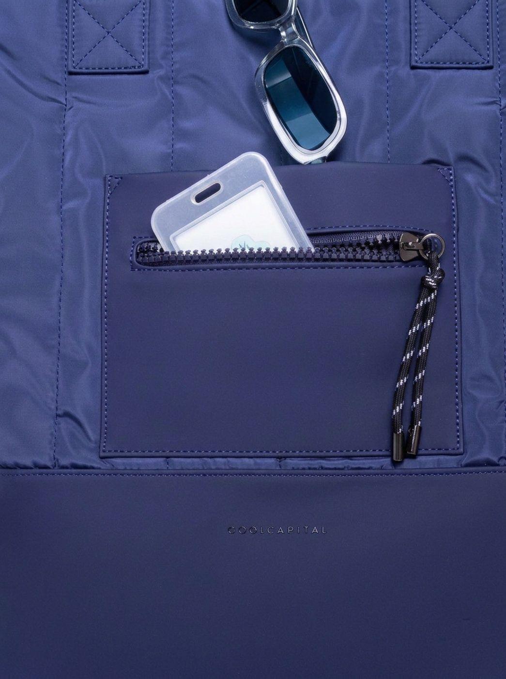 Bolso Tote Cool Capital FUJI 14 Azul Compacto Uso Diario-5