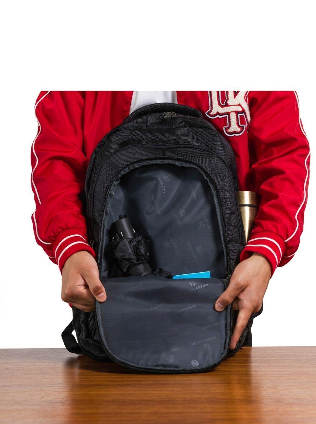 Mochila Cool Capital BAST 15 6 Negra Urbana Uso Diario-6