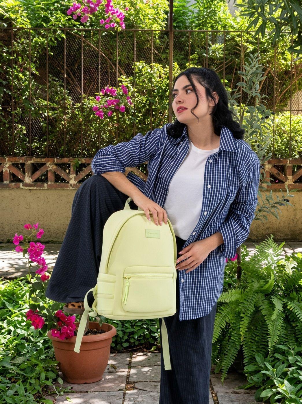 Mochila Cool Capital SLAY 14 Verde Urbana Diario-6