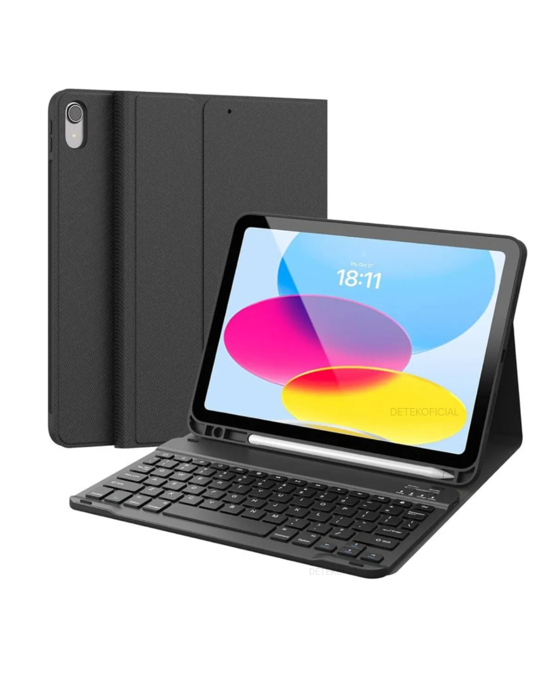 Funda Con Teclado Bluetooth Para iPad 11th A16 2025 -0